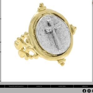 - Susan Shaw Gold and Silver Cross Ring